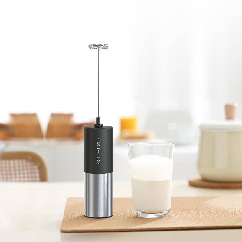 Вспениватель молока электрический еталлической подставкой, Circle Joy Silver Knight Series Electric Milk Frother