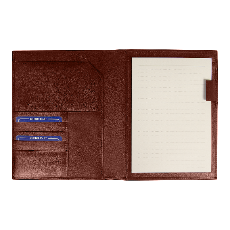 Суперобложка из натуральной кожи Universal leather размер А5+ ,  с блокнотом