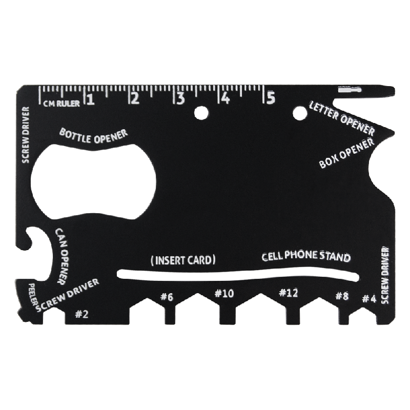 Мультитул Tools Capture в виде карточки, стальной, в чехле из кожзама