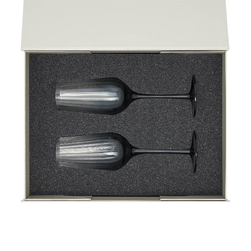 Подарочный набор 2 бокала для шампанского Mancera в серой коробке