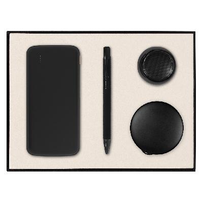 Набор подарочный Solution Prestige Quardo (внешний аккумулятор «Universal», беспроводная колонка, ручка, кабель зарядный)