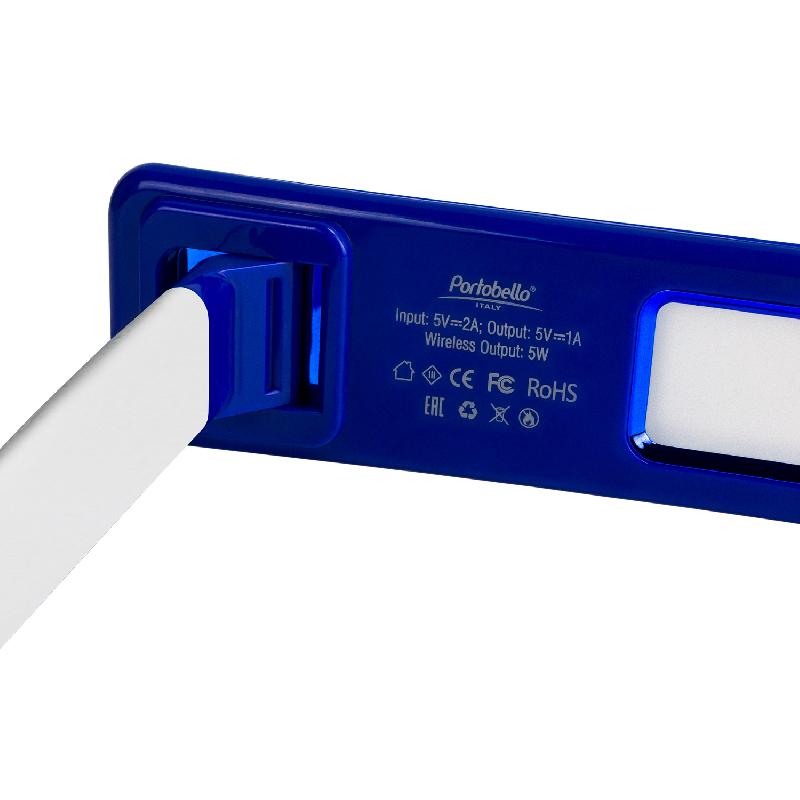 Настольная лампа c беспроводной зарядкой Lumos Ultramarine