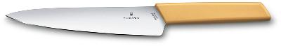 Нож разделочный VICTORINOX Swiss Modern, 19 см, нержавеющая   синтетический ериал, медовый