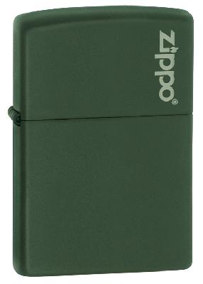 Зажигалка ZIPPO Green Matte, латунь с порошковым покрытием, овая, 38x13x57 мм
