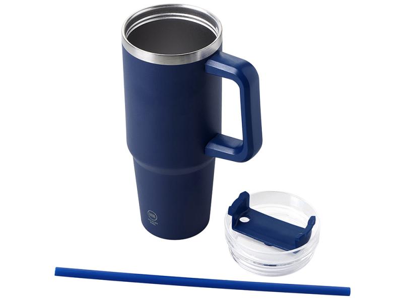 Термокружка KRANSTON с трубочкой и поворотной крышкой, 850 мл