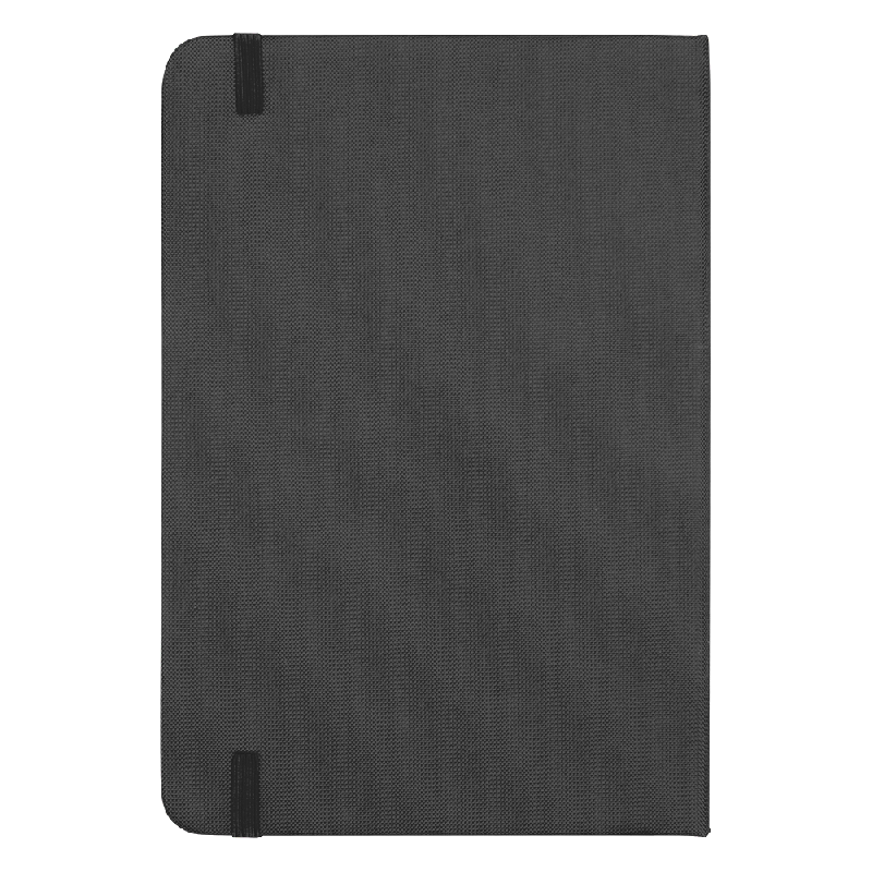 Блокнот А5 Hobard, в твердой тканевой обложке c резинкой в линейку