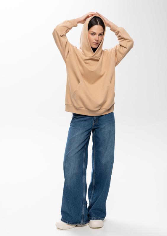 Худи унисекс STAN оверсайз футер без начёса 350, 66, Бежевый (54)