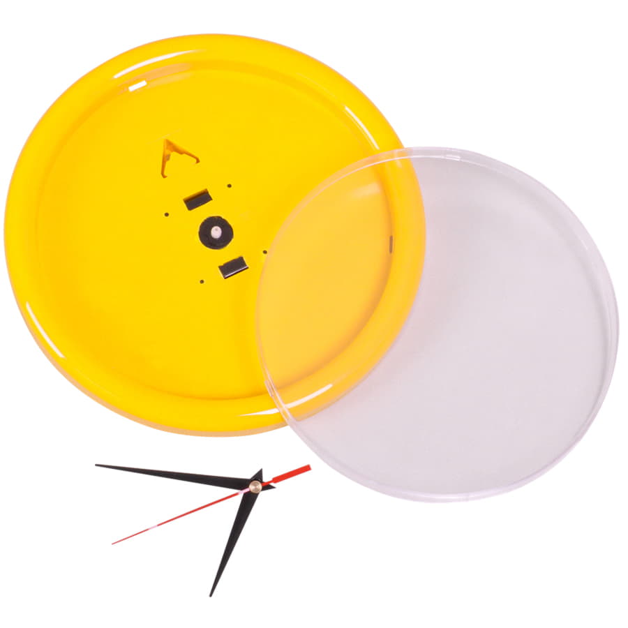 Часы настенные "PRINT" разборные ,  желтый, D24,5 см, пластик