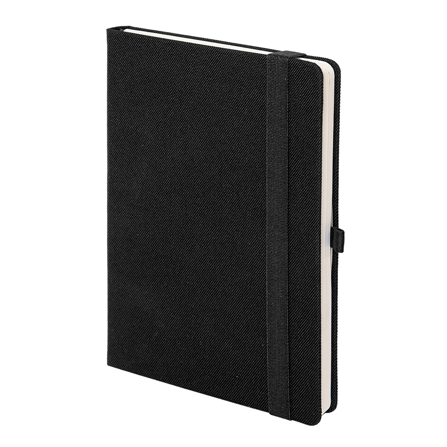 Бизнес-блокнот OXI, A5, серый, твердая обложка, RPET, в линейку