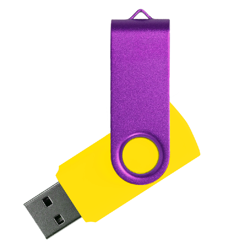 Флеш накопитель USB 2.0 Twister Сolor Mix 16GB, пластик Софт Тачметалл