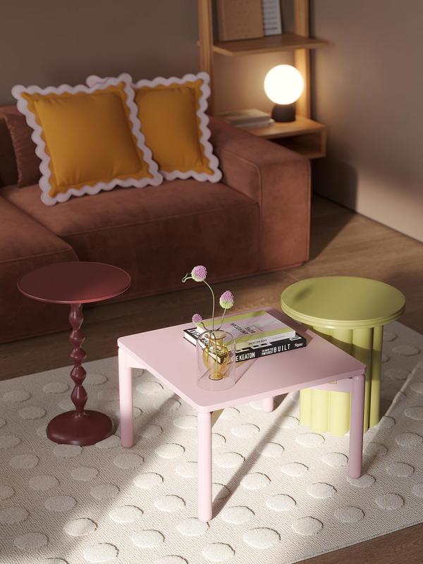 Столик приставной fluid, D38 см, жженый