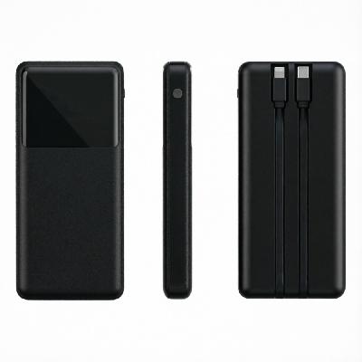 Внешний аккумулятор (powerbank)  «Stream 10»,  10 000 mAH, с двумя зарядными шнурами,  22,5W (Ватт)  super fast charge, Power Delivery (PD) 25.5W (dfnn),  c цифровым дисплеем для контроля заряда