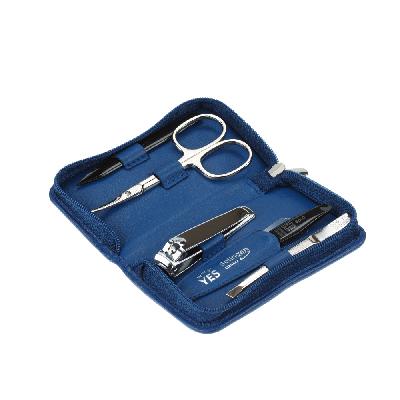 Маникюрный набор YES, 5 пр Футляр: натуральная кожа