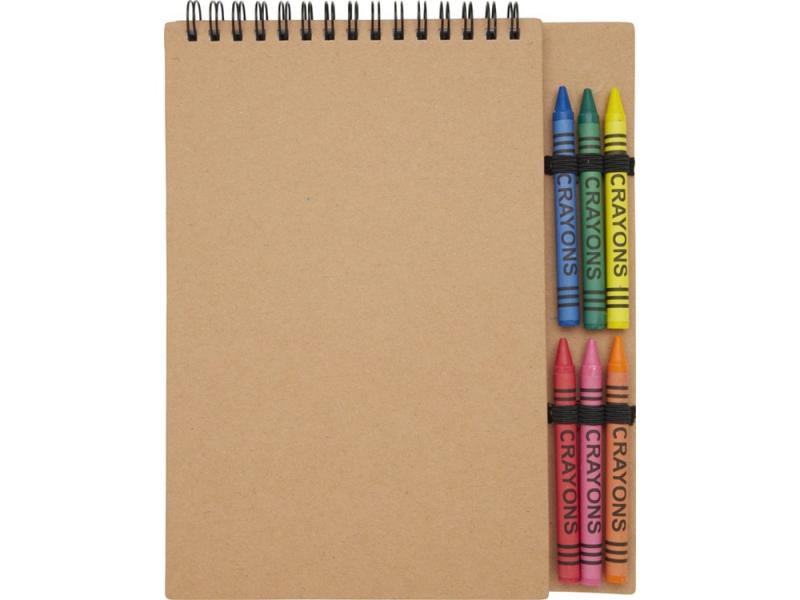 Блокнот А5 Doodle с восковыми мелками