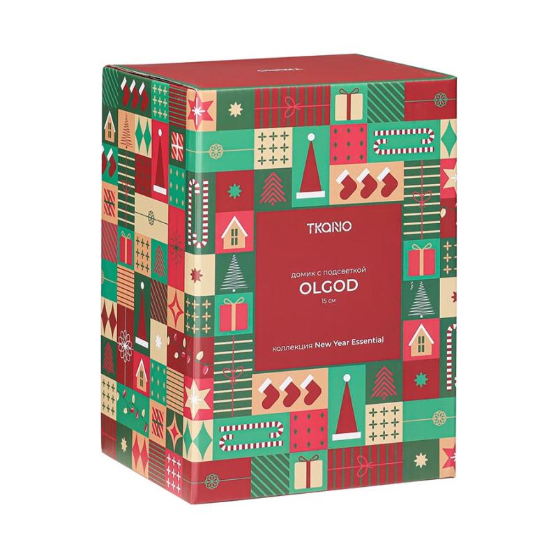 Домик с подсветкой olgod из коллекции new year essential, 16 см