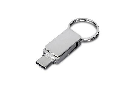USB 3.0- флешка Mercury на 64 Гб с поворотным механизмом и дополнительным разъемом Type-C