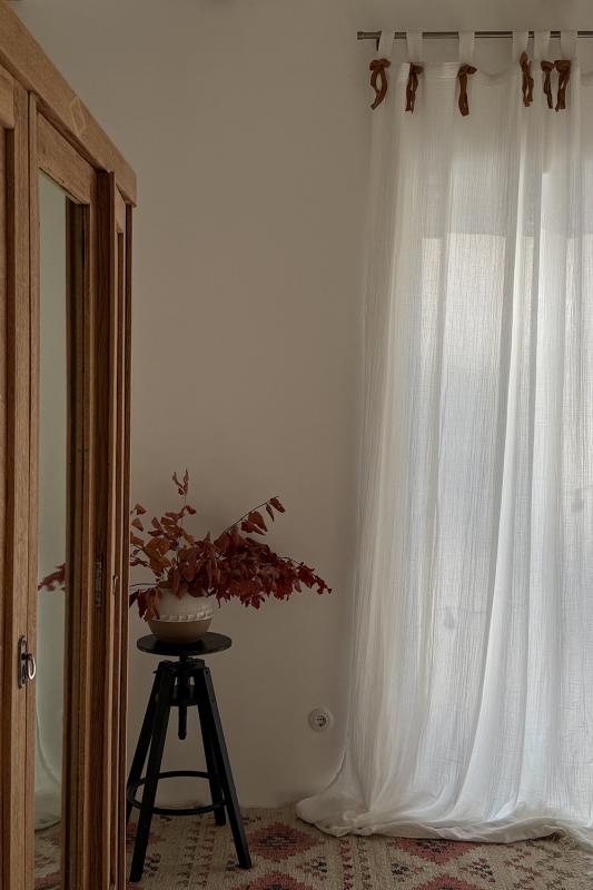 Штора из муслина с декором  из коллекции essential, 150х290 см