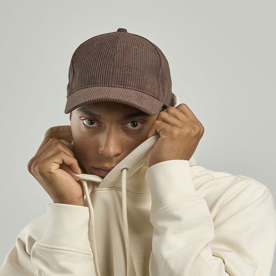 Бейсболка "CORDY-S", заст. на лип. 6 клин,  бежевый, 100% перераб. полиэстер, плотность 230 г/м2