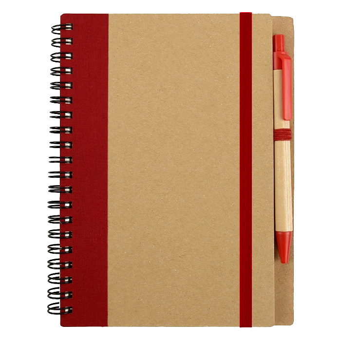 Блокнот B6 Easy Way, на пружине, в твердой обложке, c ручкой