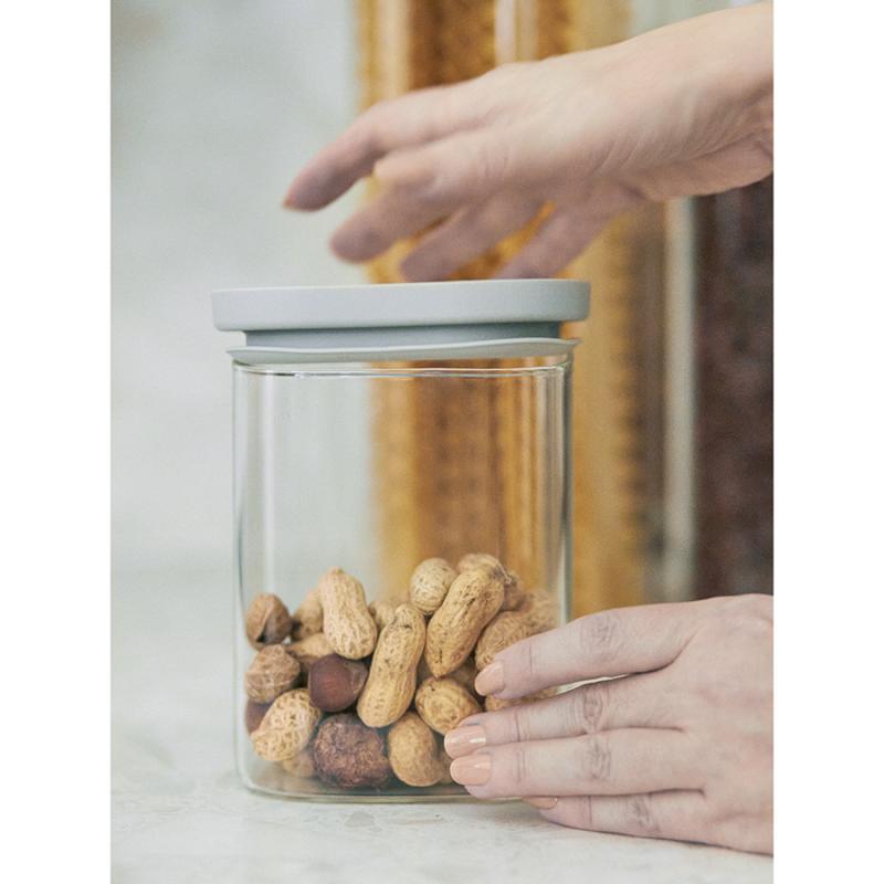 Банка для хранения квадратная vacuum glass, 1 л