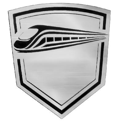 Шильд-наклейка поезд, серебро