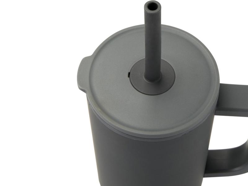 Герметичная термокружка Brady с силиконовой трубочкой, переработанная сталь, 900 мл