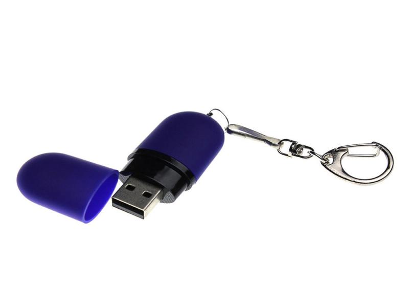 USB 2.0- флешка Goutte Soft-touch на 8 Гб каплевидной формы