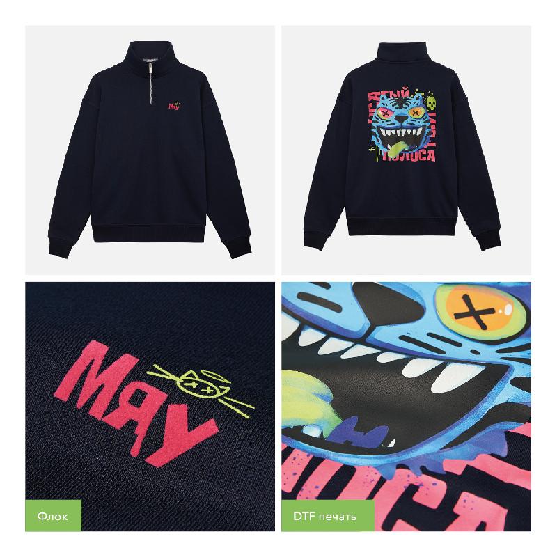 Толстовка на молнии унисекс FLOW, , размер ML