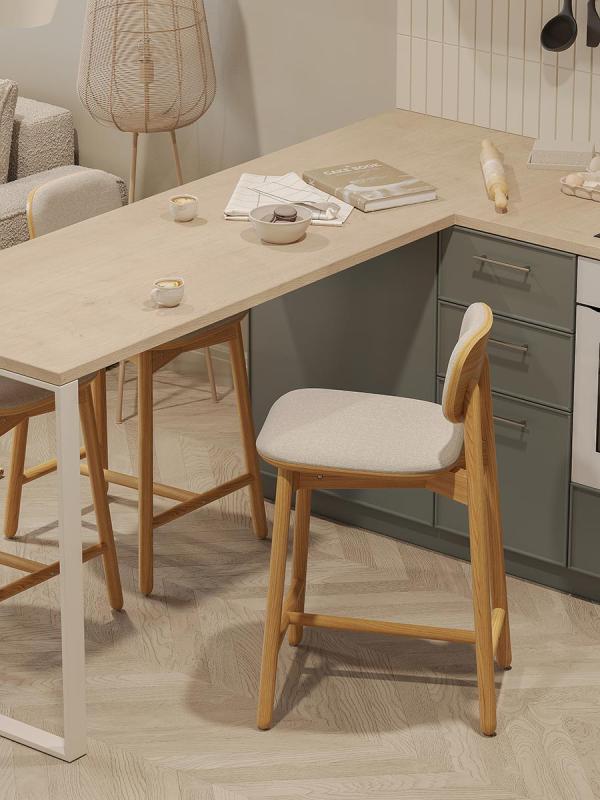 Стул полубарный saga, рогожка