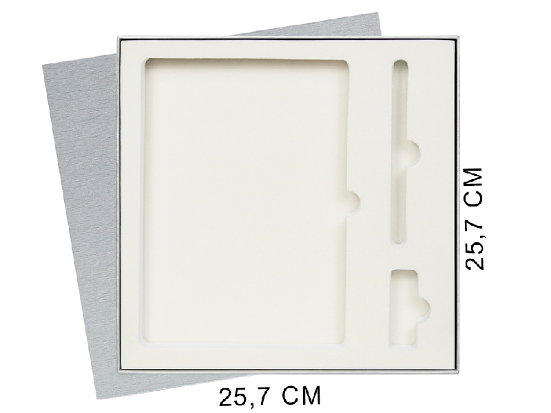 Коробка подарочная Solution Superior Linen под ежедневник, ручку и флешку, 25,7x25,7 см,  ложемент