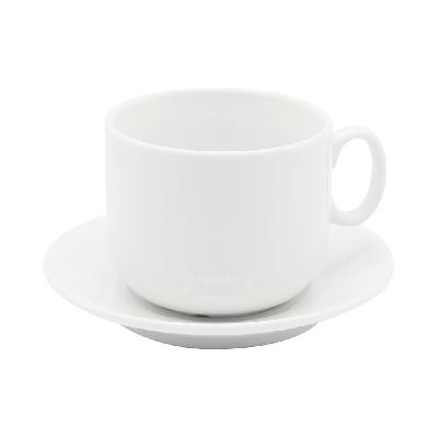 Чайная пара фарфоровая 280см³ капучино в коробке