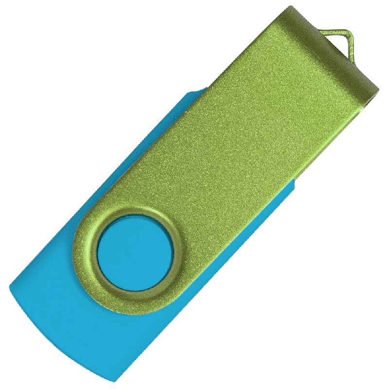 Флеш накопитель USB 2.0 Twister Сolor Mix 16GB, пластик Софт Тачметалл