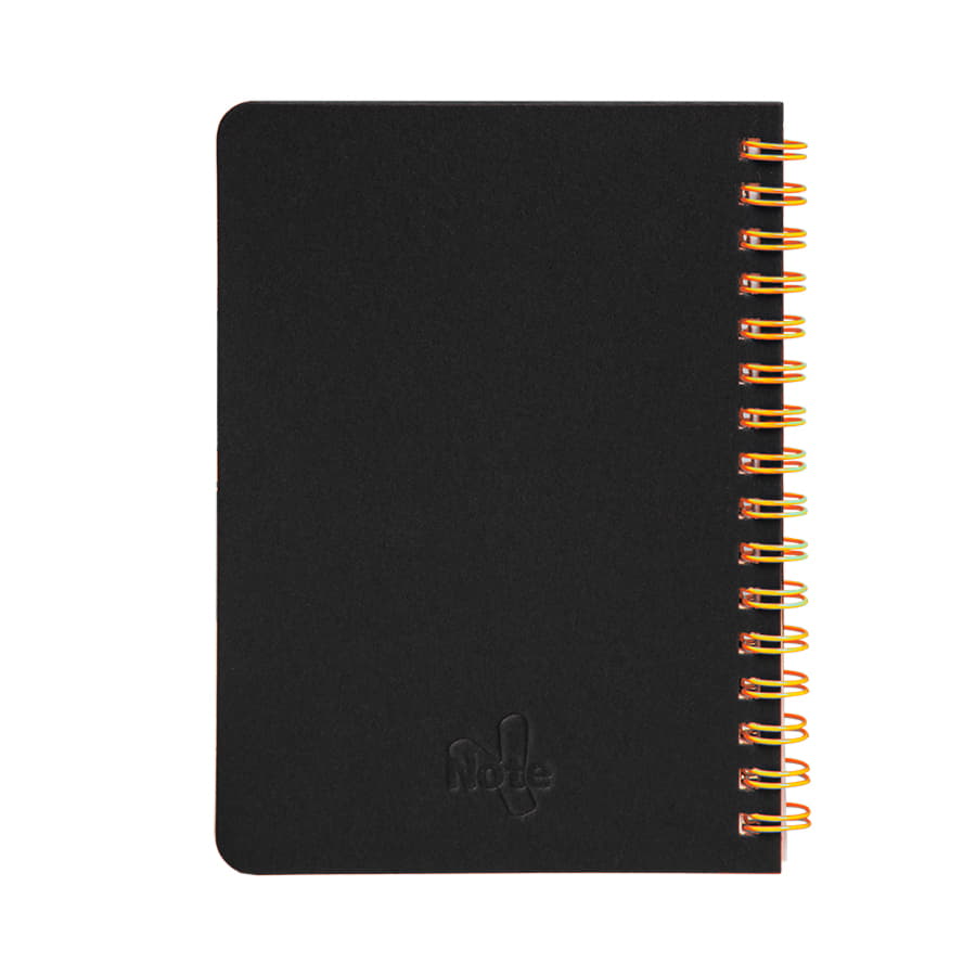 Блокнот на двойной пружине HELIX MINI, 105 х 150  мм, черный, блок в клетку