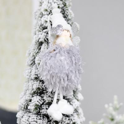 Новогоднее украшение рождественский ангел Беатриче, серый
