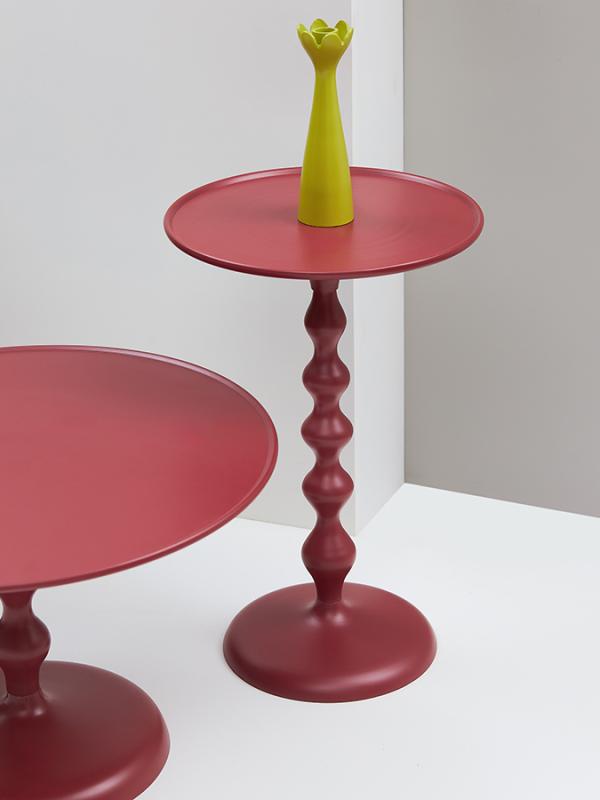 Столик приставной fluid, D38 см, жженый