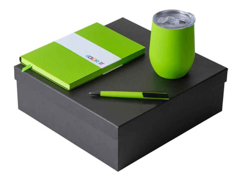 Подарочный набор Color it с блокнотом, пластиковой ручкой и термокружкой