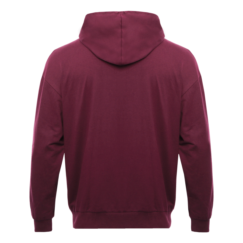 Толстовка STAN оверсайз на молнии с капюшоном футер без начёса 240, 99, Бордовый (661)