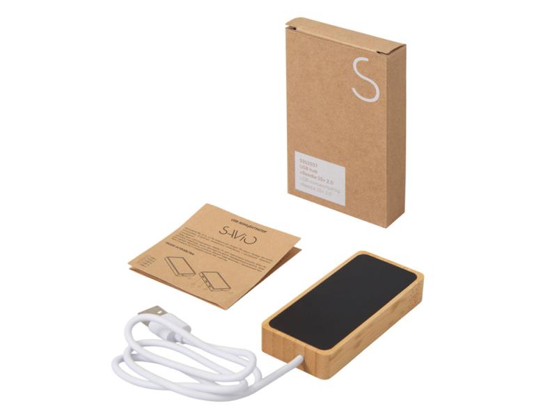 USB хаб с подсветкой лого Reedia S5, 3*USB, 1*Type C