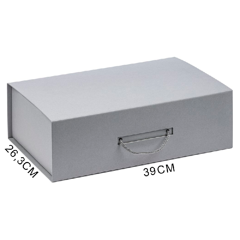 Подарочная коробка, размер 39*26,3*11 см, Solution Prestige Big Case Linen агнитным клапаном и ручкой