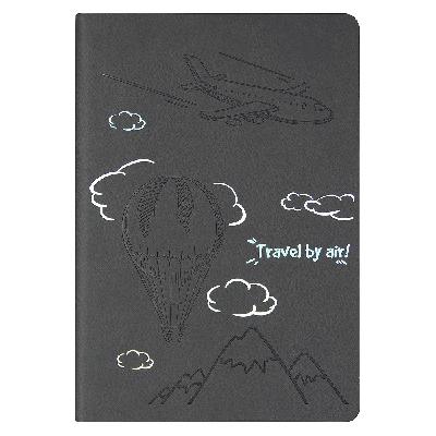 Ежедневник Flexy Soft Touch Latte Print Sample Travel by air А5, недатированный, в гибкой обложке