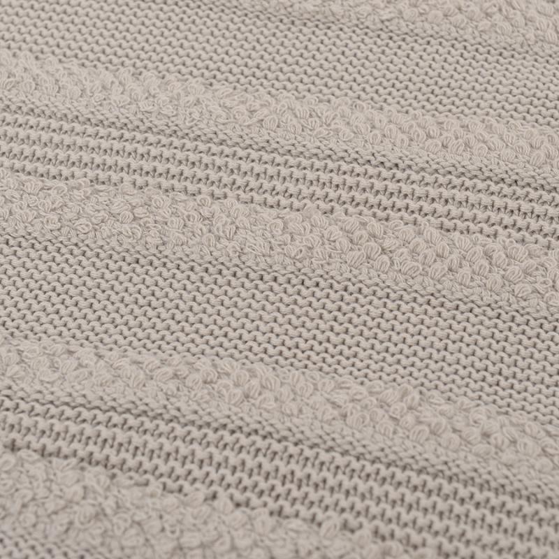 Плед из хлопка с буклированной вязкой  из коллекции essential, 130х170 см