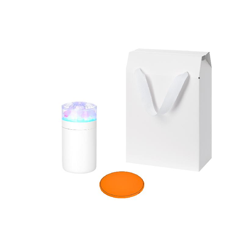 Подарочный набор Crystal, Auris, оражевый (увлажнитель воздуха, зарядное устройство)