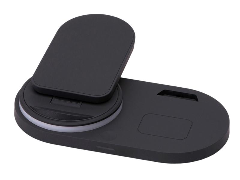 Складная зарядная станция с беспроводной зарядкой Flashport, 15 Вт