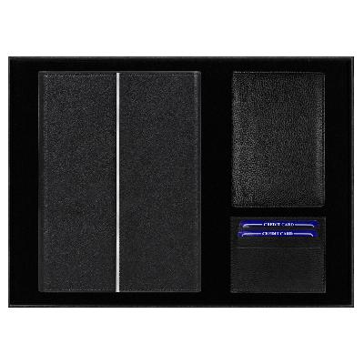 Набор подарочный Solution Prestige Trio (Ежедневник в суперобложке Country Galaxy Mocco, обложка для автодокументов Leather Sun, футляр для кредитных карткартхолдер Leather Way)