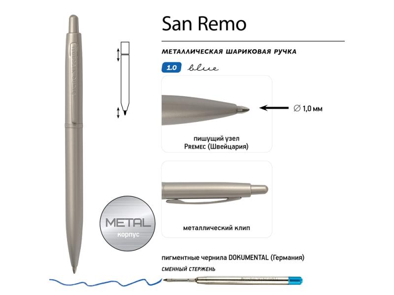 Ручка металлическая шариковая San Remo