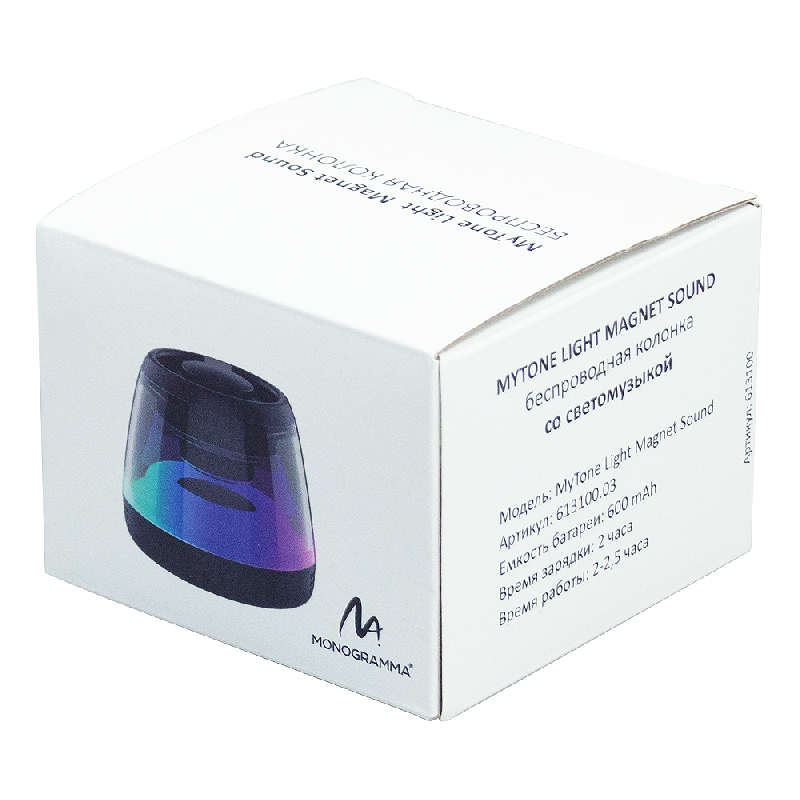 Колонка беспроводная MyTone Light  Magnet Sound, со светомузыкой