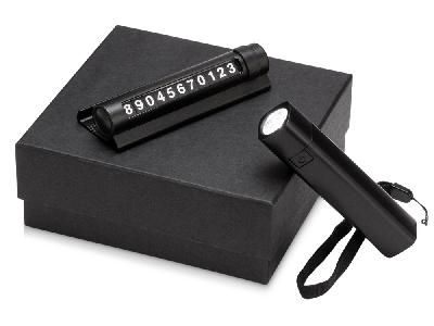 Подарочный набор с фонариком и парковочной табличкой Blackster