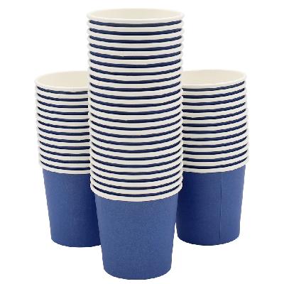 Набор 50 шт бумажный стакан 4,5 унций (130 мл), сине-белый