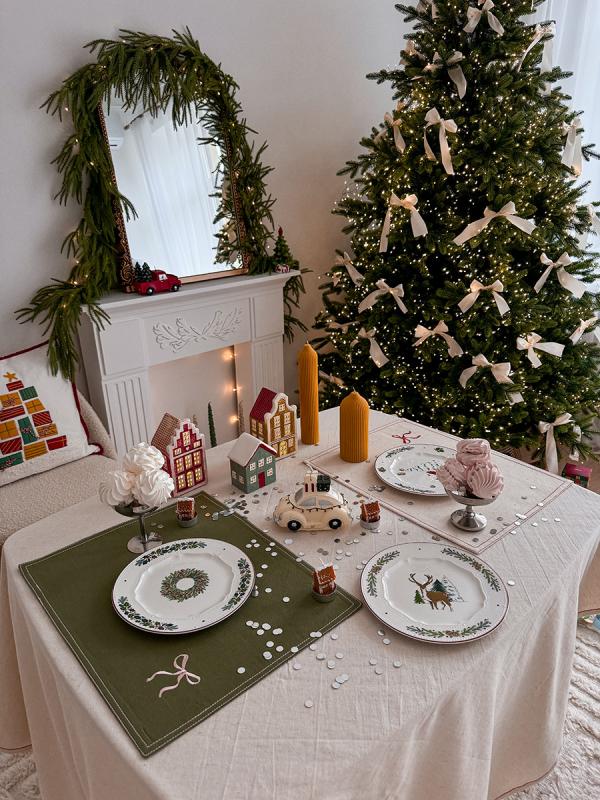 Набор из четырех тарелок nordic winter из коллекции new year essential, D23 см