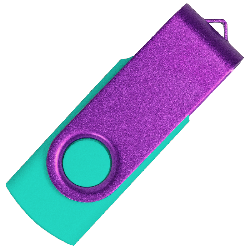 Флеш накопитель USB 2.0 Twister Сolor Mix 16GB, пластик Софт Тачметалл